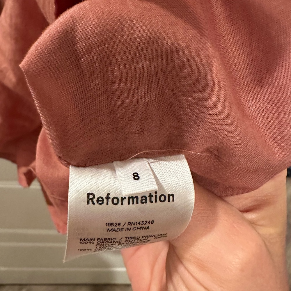 Reformation Dusty Rose Long Sleeve Dress - Picture 6 of 6